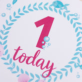 mermaid-age-1-birthday-sign-and-easel|LLSTWMERMAID1A4|Luck and Luck|2